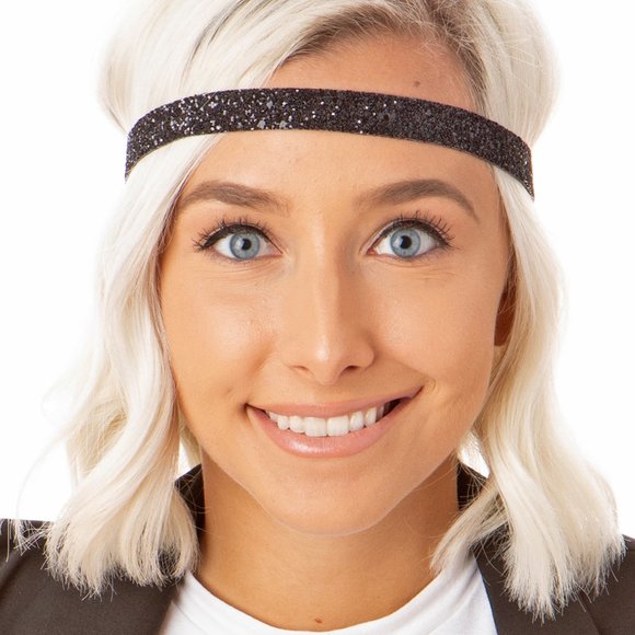 Hipsy 10-pack Bling Glitter Adjustable No Slip Skinny Bold & Pastel Headbands main image 4